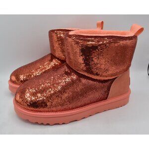 UGG Sequin Ankle Boots in Shimmering Copper